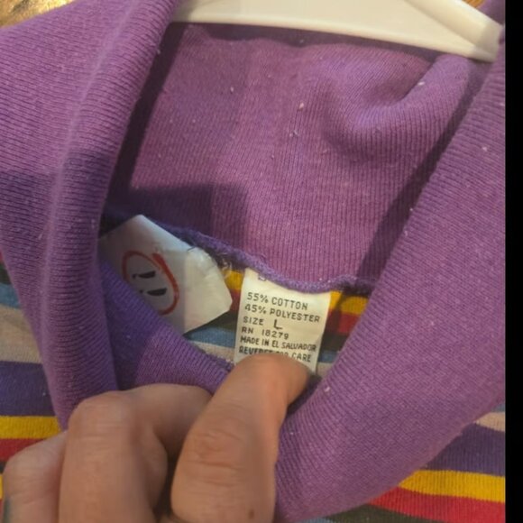 Womens long sleeved retro turtle neck shirt size large - Picture 3 of 3